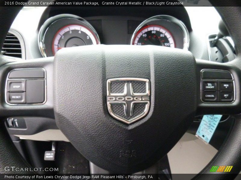 Granite Crystal Metallic / Black/Light Graystone 2016 Dodge Grand Caravan American Value Package