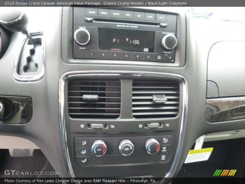 Granite Crystal Metallic / Black/Light Graystone 2016 Dodge Grand Caravan American Value Package