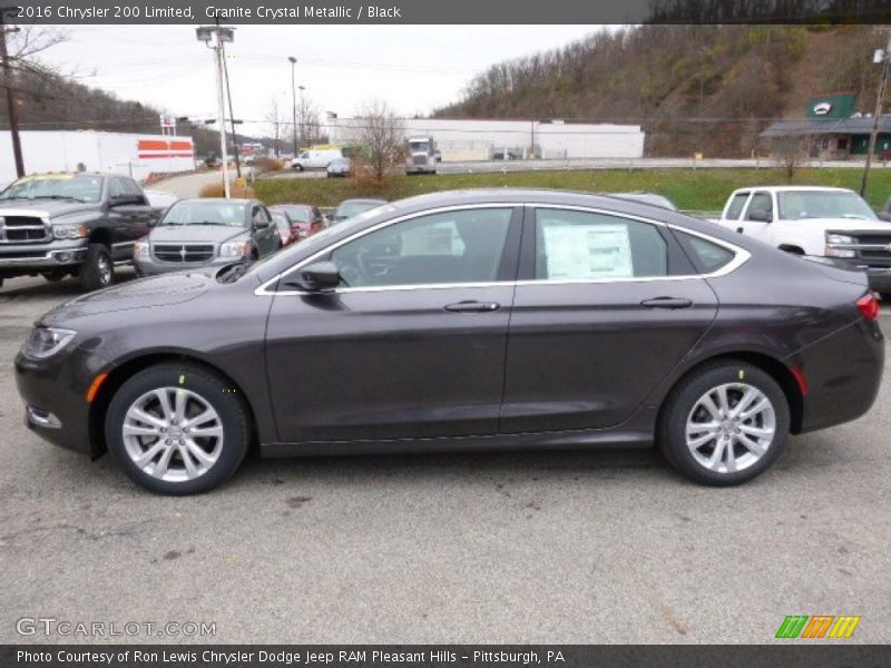 Granite Crystal Metallic / Black 2016 Chrysler 200 Limited