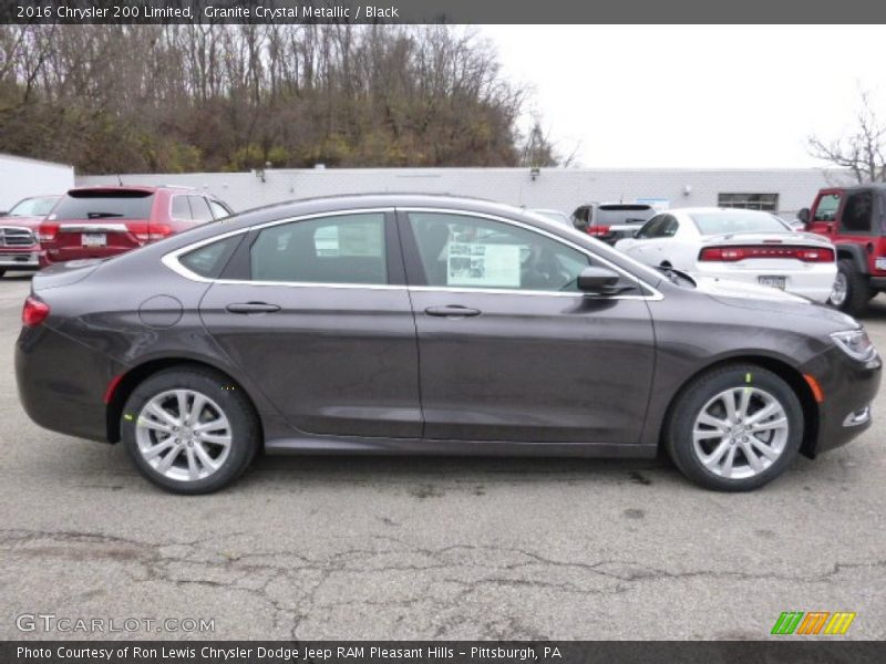 Granite Crystal Metallic / Black 2016 Chrysler 200 Limited