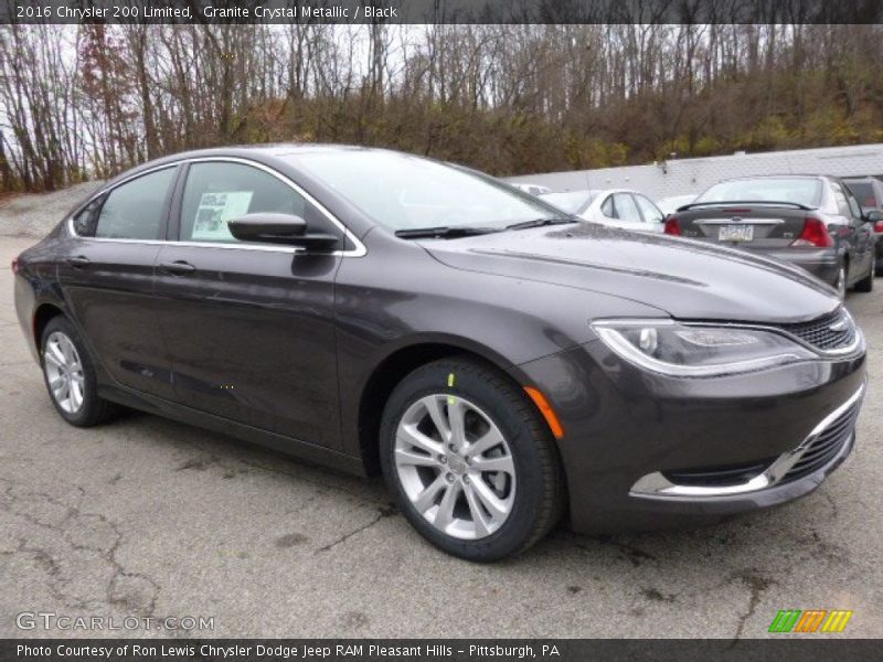 Granite Crystal Metallic / Black 2016 Chrysler 200 Limited