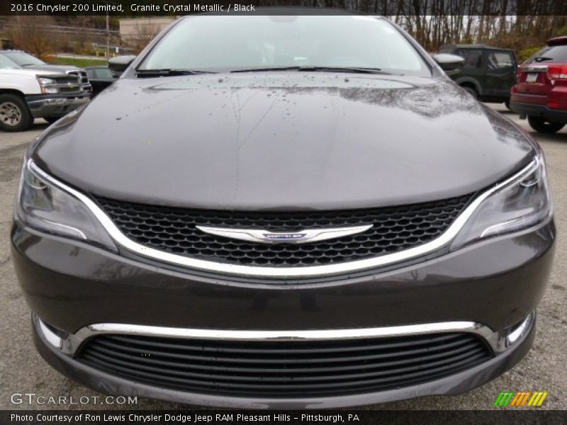 Granite Crystal Metallic / Black 2016 Chrysler 200 Limited