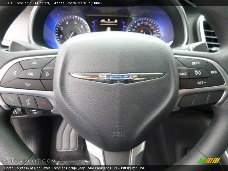 Granite Crystal Metallic / Black 2016 Chrysler 200 Limited
