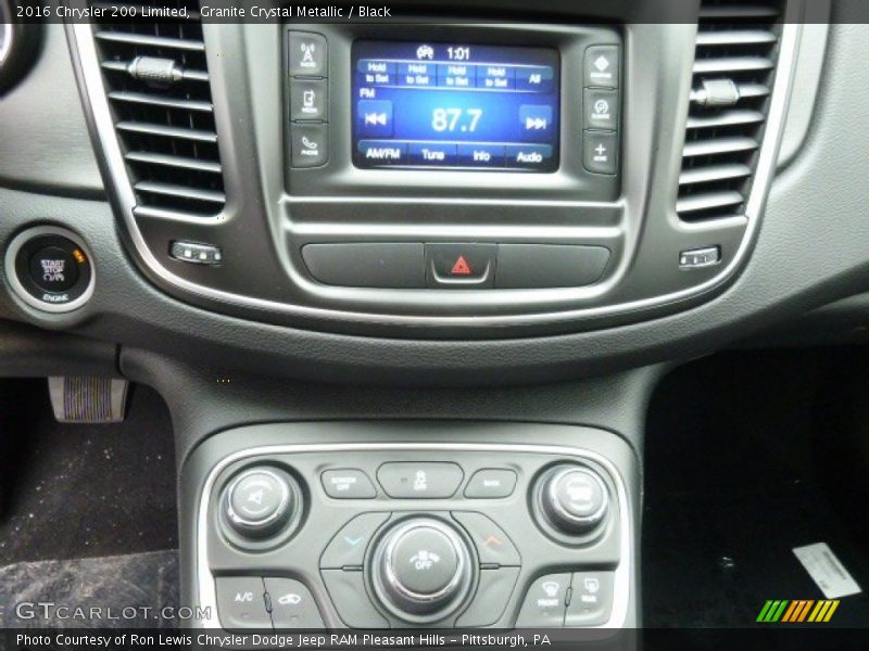 Granite Crystal Metallic / Black 2016 Chrysler 200 Limited