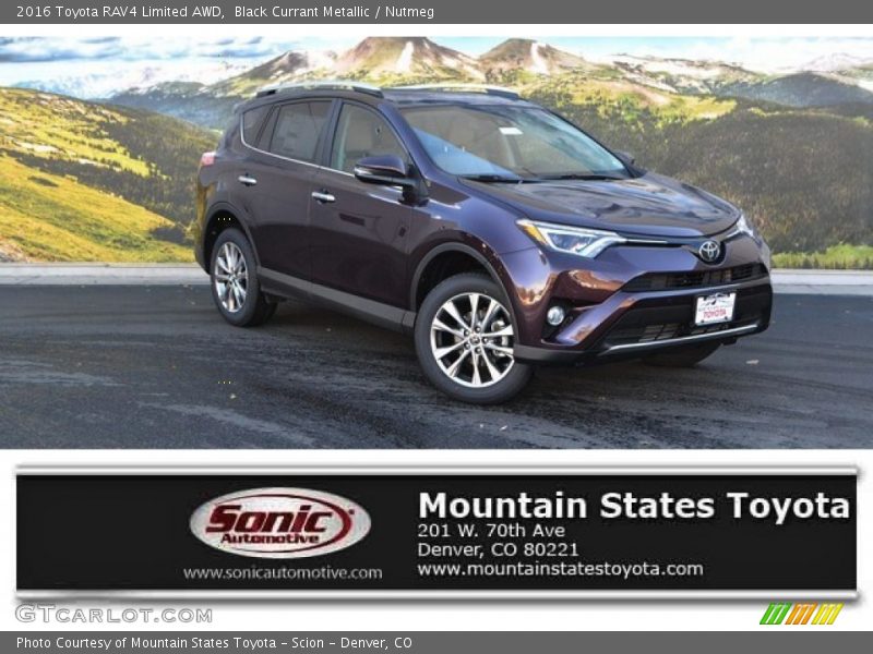 Black Currant Metallic / Nutmeg 2016 Toyota RAV4 Limited AWD