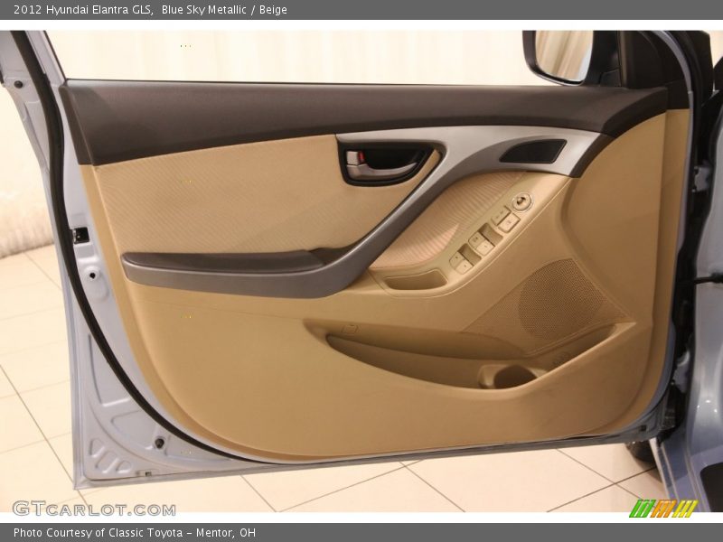 Blue Sky Metallic / Beige 2012 Hyundai Elantra GLS
