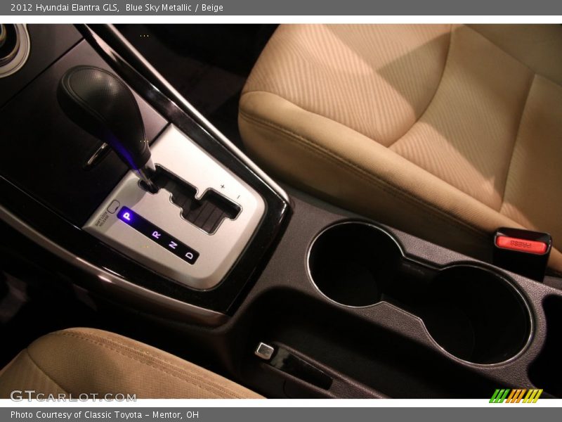 Blue Sky Metallic / Beige 2012 Hyundai Elantra GLS