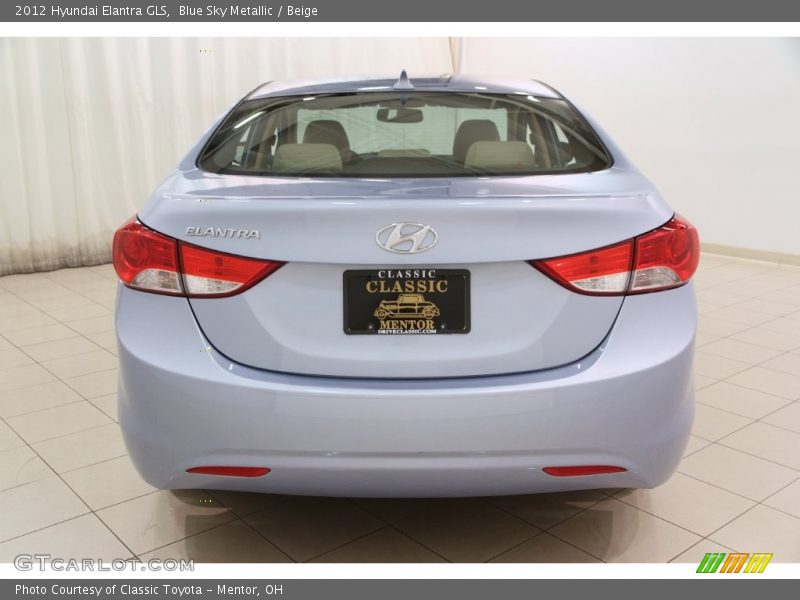 Blue Sky Metallic / Beige 2012 Hyundai Elantra GLS