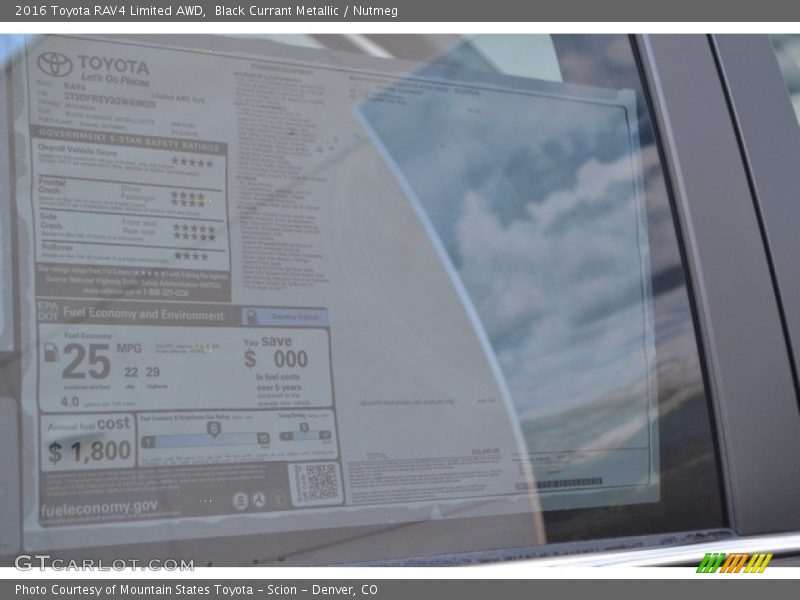 Black Currant Metallic / Nutmeg 2016 Toyota RAV4 Limited AWD
