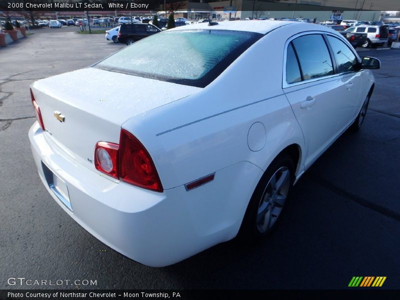 White / Ebony 2008 Chevrolet Malibu LT Sedan