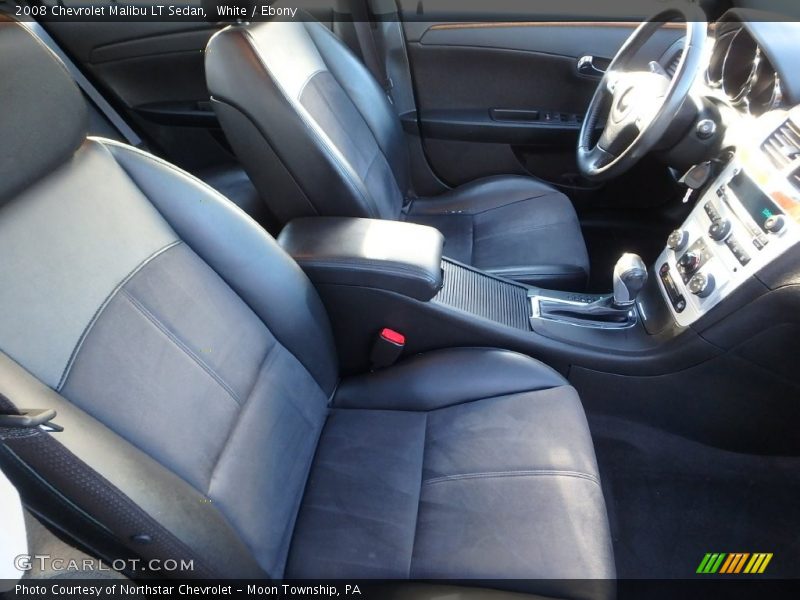 White / Ebony 2008 Chevrolet Malibu LT Sedan