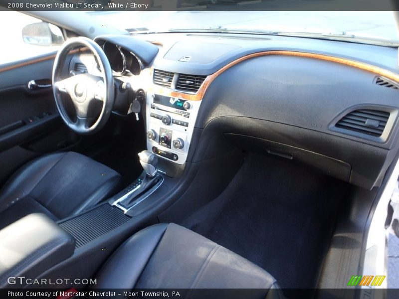White / Ebony 2008 Chevrolet Malibu LT Sedan