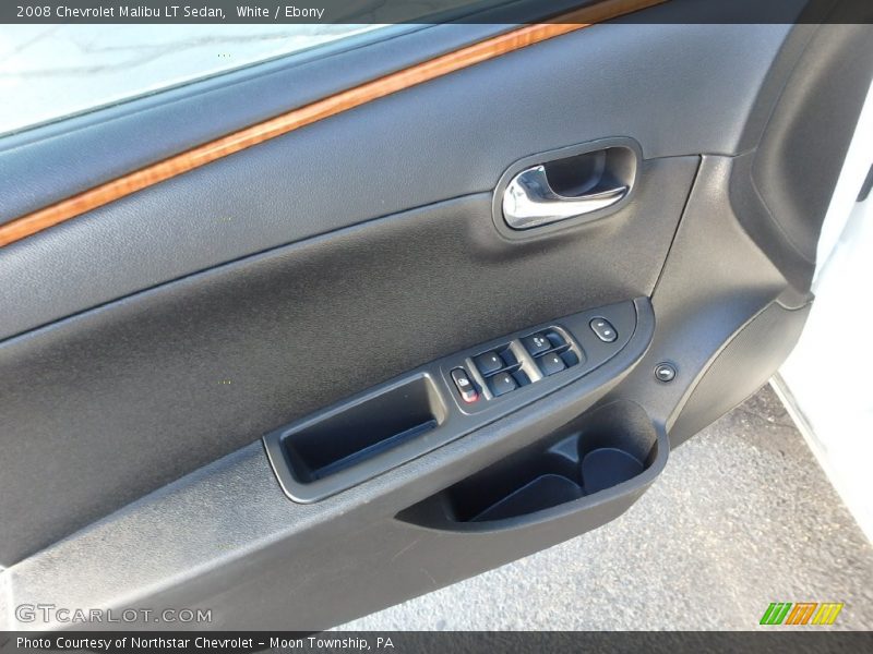 White / Ebony 2008 Chevrolet Malibu LT Sedan