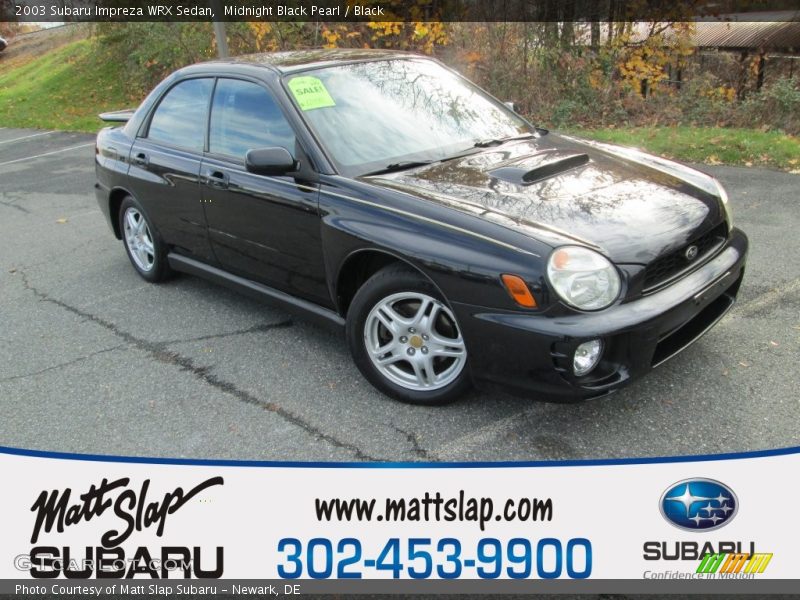 Midnight Black Pearl / Black 2003 Subaru Impreza WRX Sedan