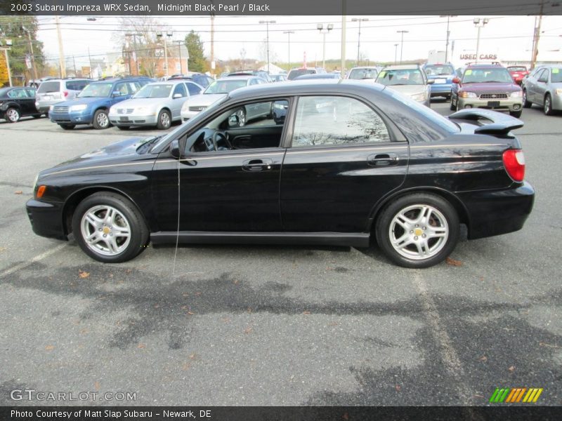 Midnight Black Pearl / Black 2003 Subaru Impreza WRX Sedan