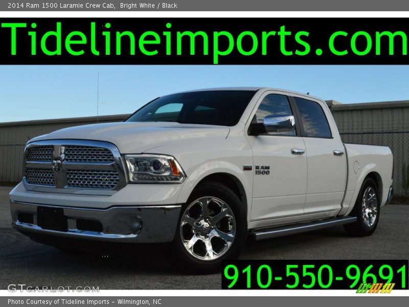 Bright White / Black 2014 Ram 1500 Laramie Crew Cab