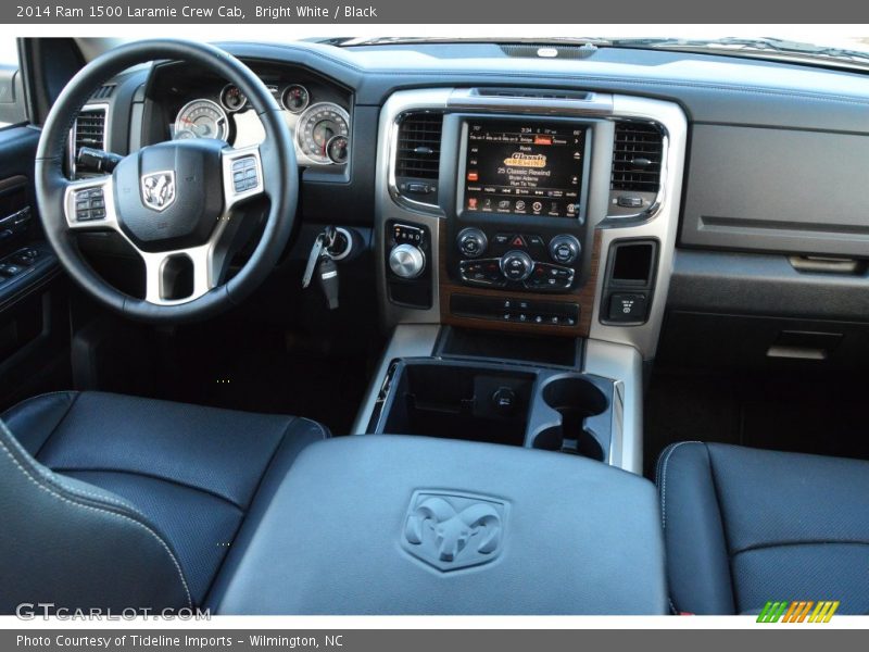 Bright White / Black 2014 Ram 1500 Laramie Crew Cab