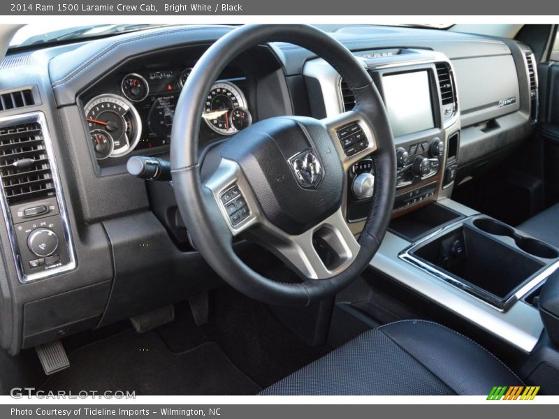 Bright White / Black 2014 Ram 1500 Laramie Crew Cab