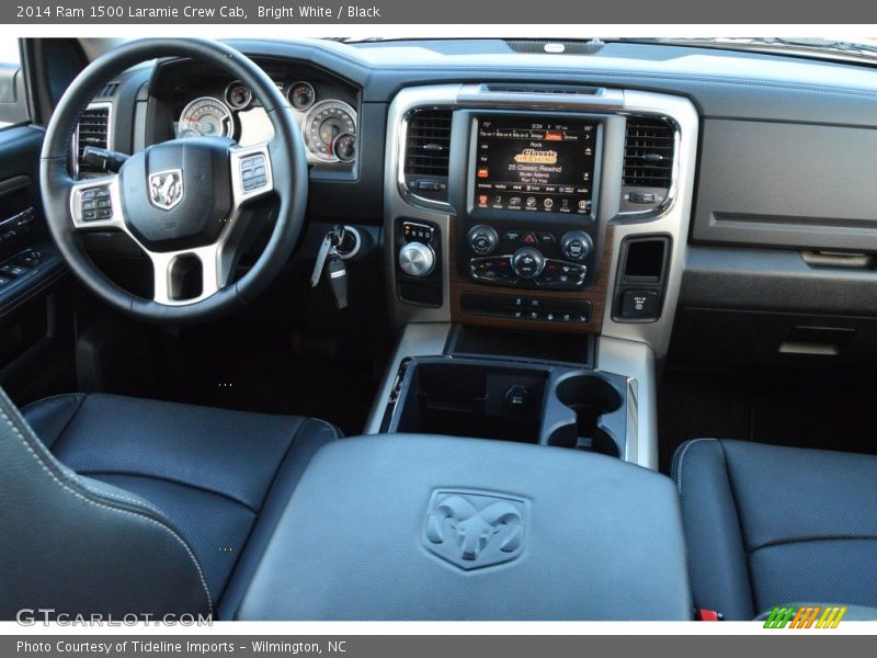 Bright White / Black 2014 Ram 1500 Laramie Crew Cab