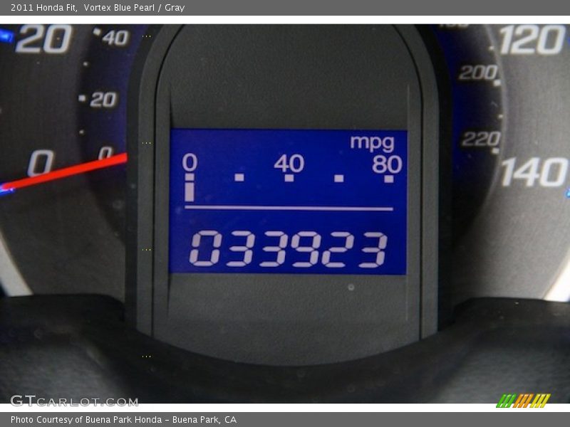 Vortex Blue Pearl / Gray 2011 Honda Fit