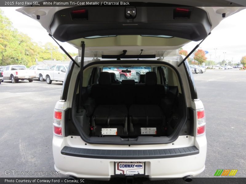 White Platinum Tri-Coat Metallic / Charcoal Black 2015 Ford Flex SEL