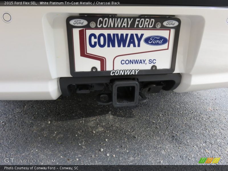 White Platinum Tri-Coat Metallic / Charcoal Black 2015 Ford Flex SEL