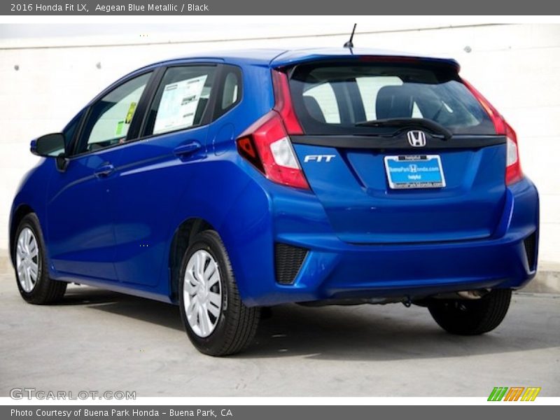 Aegean Blue Metallic / Black 2016 Honda Fit LX