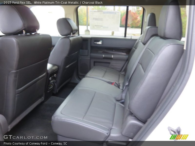 White Platinum Tri-Coat Metallic / Charcoal Black 2015 Ford Flex SEL