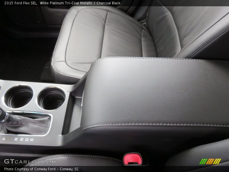White Platinum Tri-Coat Metallic / Charcoal Black 2015 Ford Flex SEL