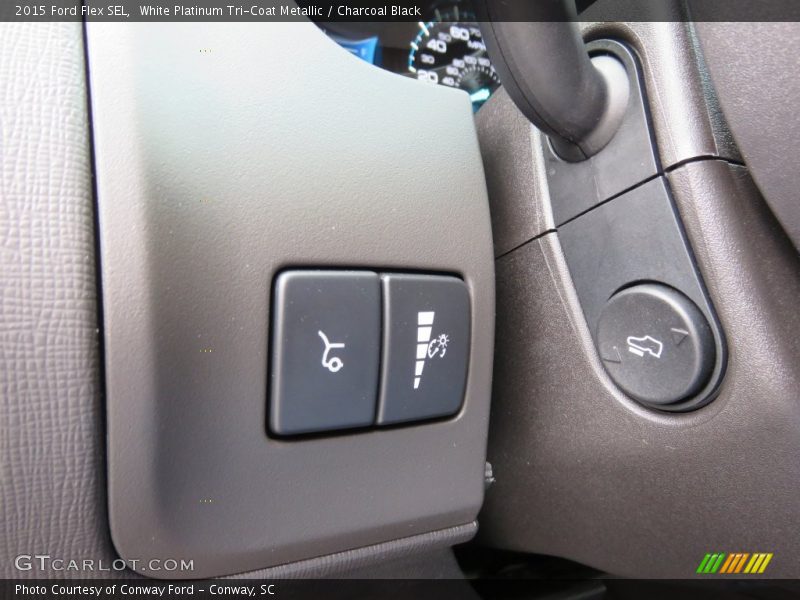 White Platinum Tri-Coat Metallic / Charcoal Black 2015 Ford Flex SEL