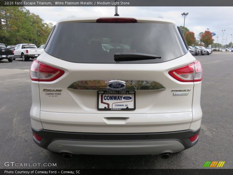 White Platinum Metallic / Medium Light Stone 2016 Ford Escape Titanium