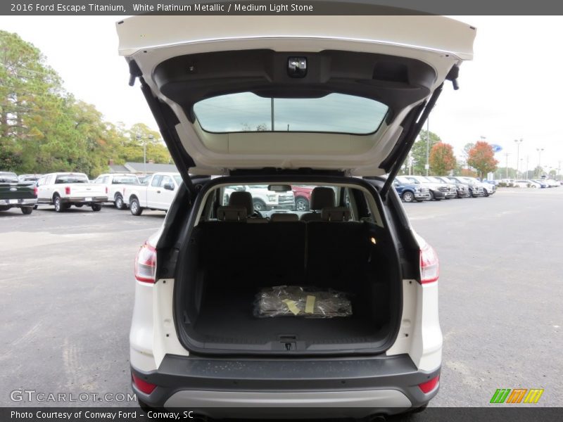 White Platinum Metallic / Medium Light Stone 2016 Ford Escape Titanium