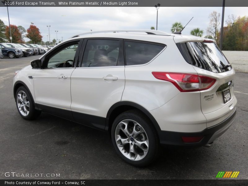 White Platinum Metallic / Medium Light Stone 2016 Ford Escape Titanium