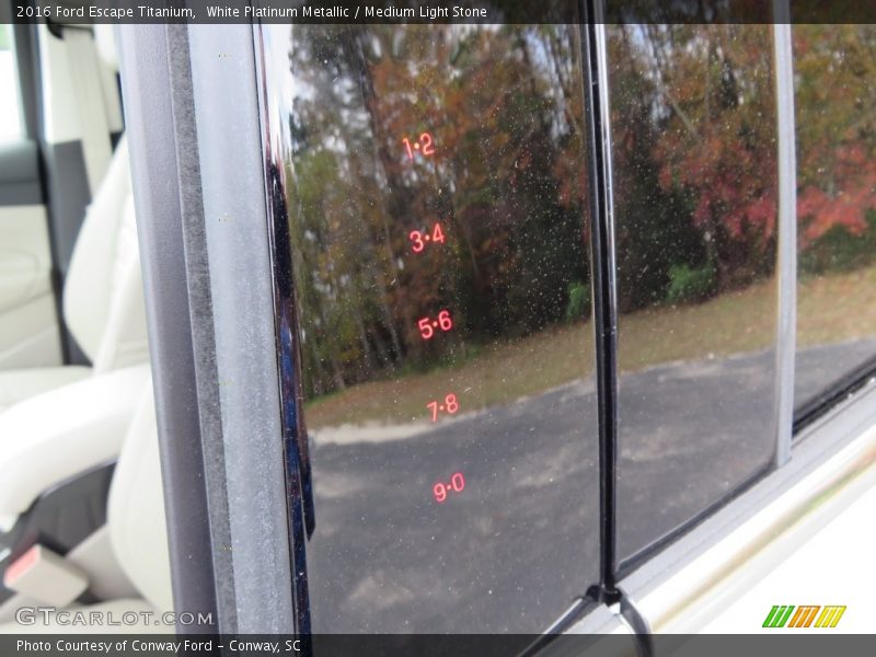 White Platinum Metallic / Medium Light Stone 2016 Ford Escape Titanium