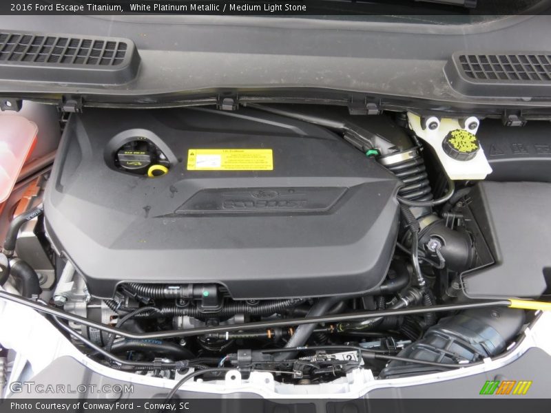 White Platinum Metallic / Medium Light Stone 2016 Ford Escape Titanium