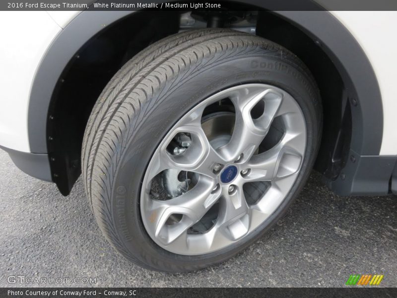 White Platinum Metallic / Medium Light Stone 2016 Ford Escape Titanium