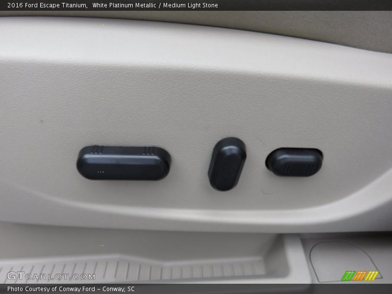 White Platinum Metallic / Medium Light Stone 2016 Ford Escape Titanium