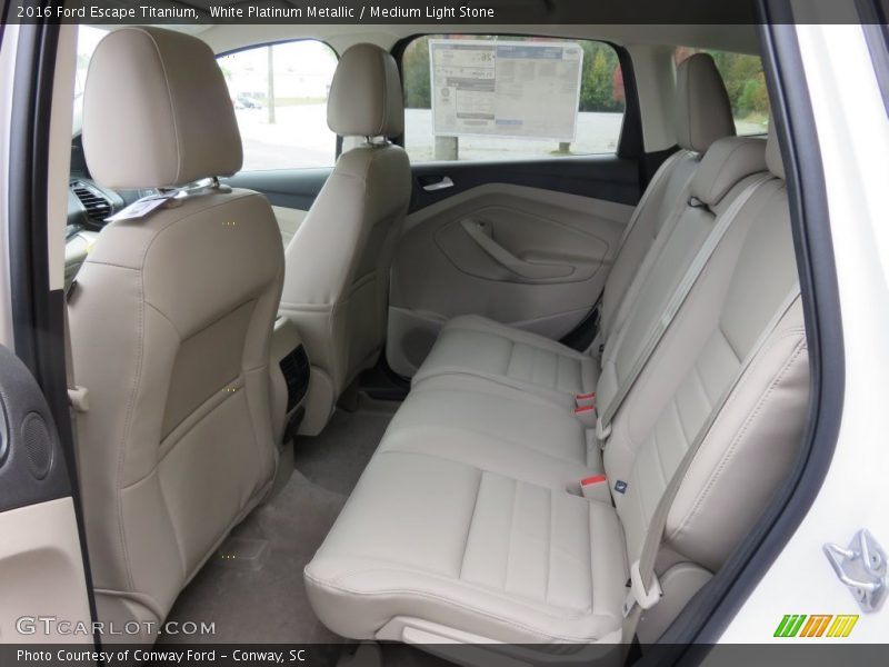 White Platinum Metallic / Medium Light Stone 2016 Ford Escape Titanium