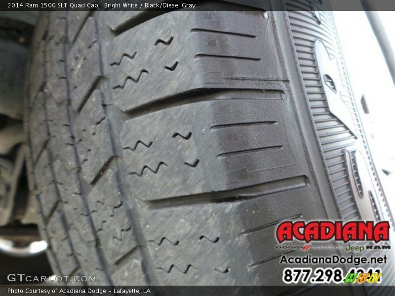 Bright White / Black/Diesel Gray 2014 Ram 1500 SLT Quad Cab