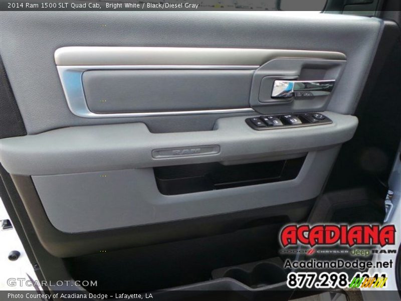 Bright White / Black/Diesel Gray 2014 Ram 1500 SLT Quad Cab