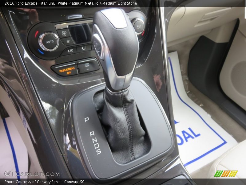 White Platinum Metallic / Medium Light Stone 2016 Ford Escape Titanium