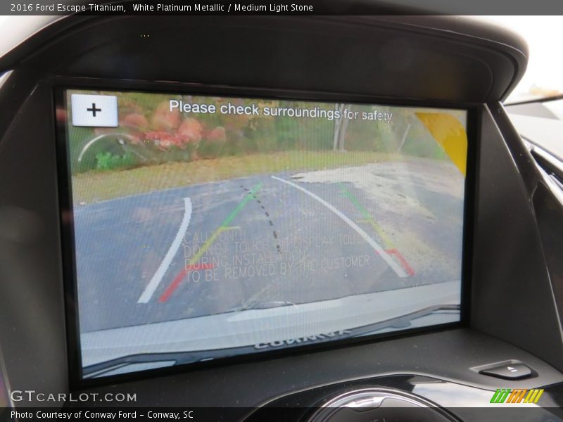 White Platinum Metallic / Medium Light Stone 2016 Ford Escape Titanium