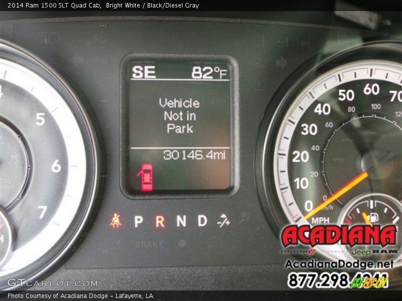 Bright White / Black/Diesel Gray 2014 Ram 1500 SLT Quad Cab