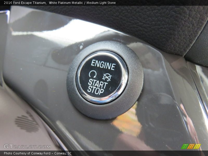 White Platinum Metallic / Medium Light Stone 2016 Ford Escape Titanium