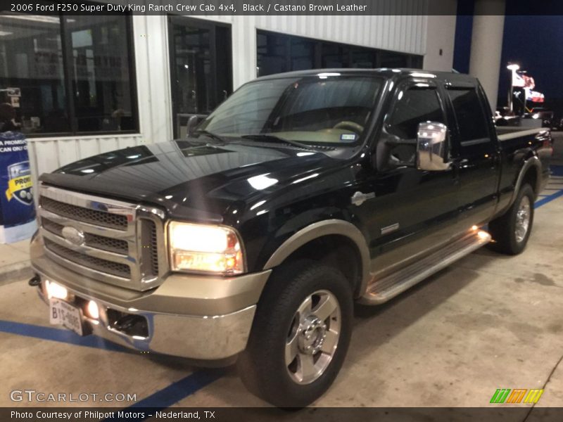 Black / Castano Brown Leather 2006 Ford F250 Super Duty King Ranch Crew Cab 4x4