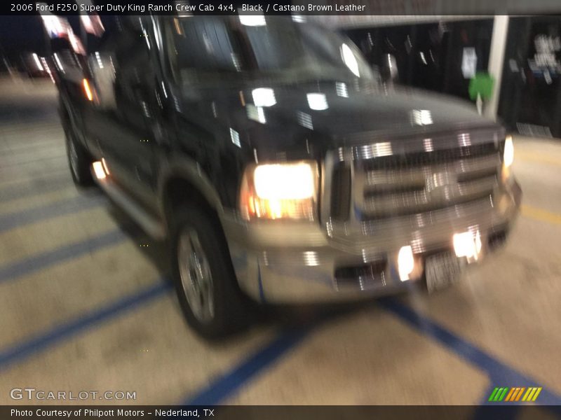 Black / Castano Brown Leather 2006 Ford F250 Super Duty King Ranch Crew Cab 4x4