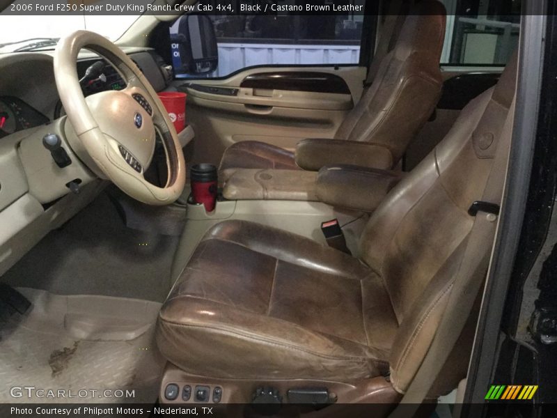 Black / Castano Brown Leather 2006 Ford F250 Super Duty King Ranch Crew Cab 4x4