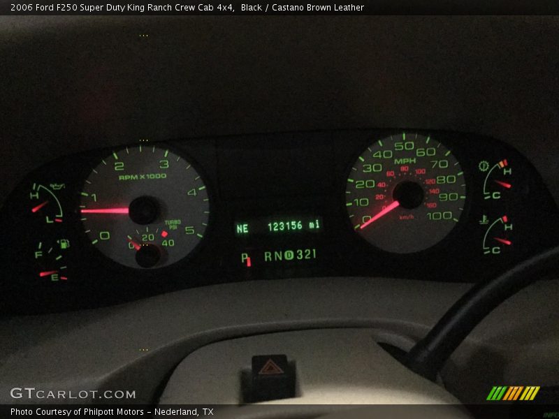 Black / Castano Brown Leather 2006 Ford F250 Super Duty King Ranch Crew Cab 4x4