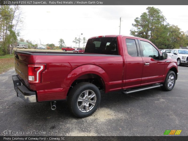 Ruby Red Metallic / Medium Earth Gray 2015 Ford F150 XLT SuperCab