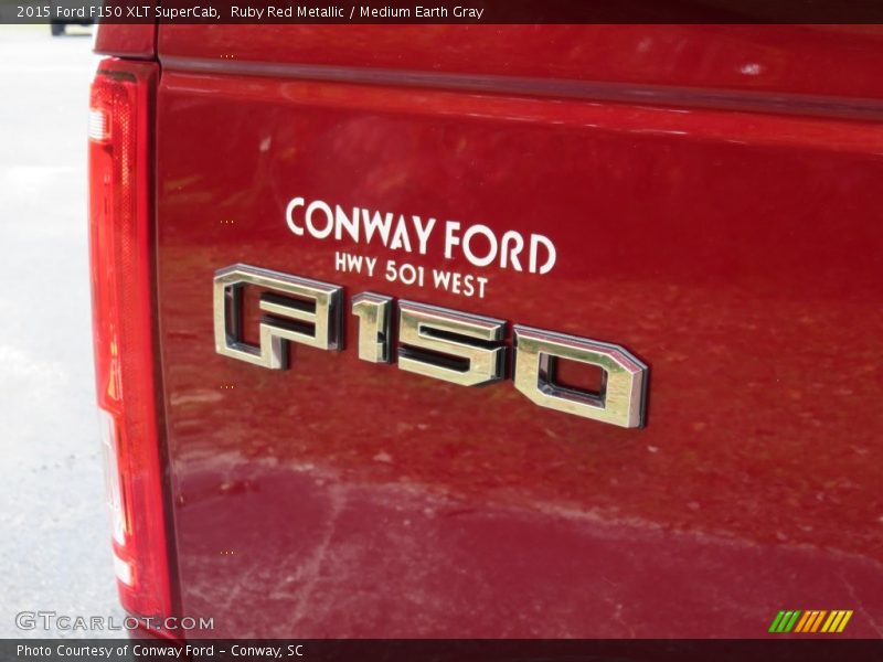 Ruby Red Metallic / Medium Earth Gray 2015 Ford F150 XLT SuperCab
